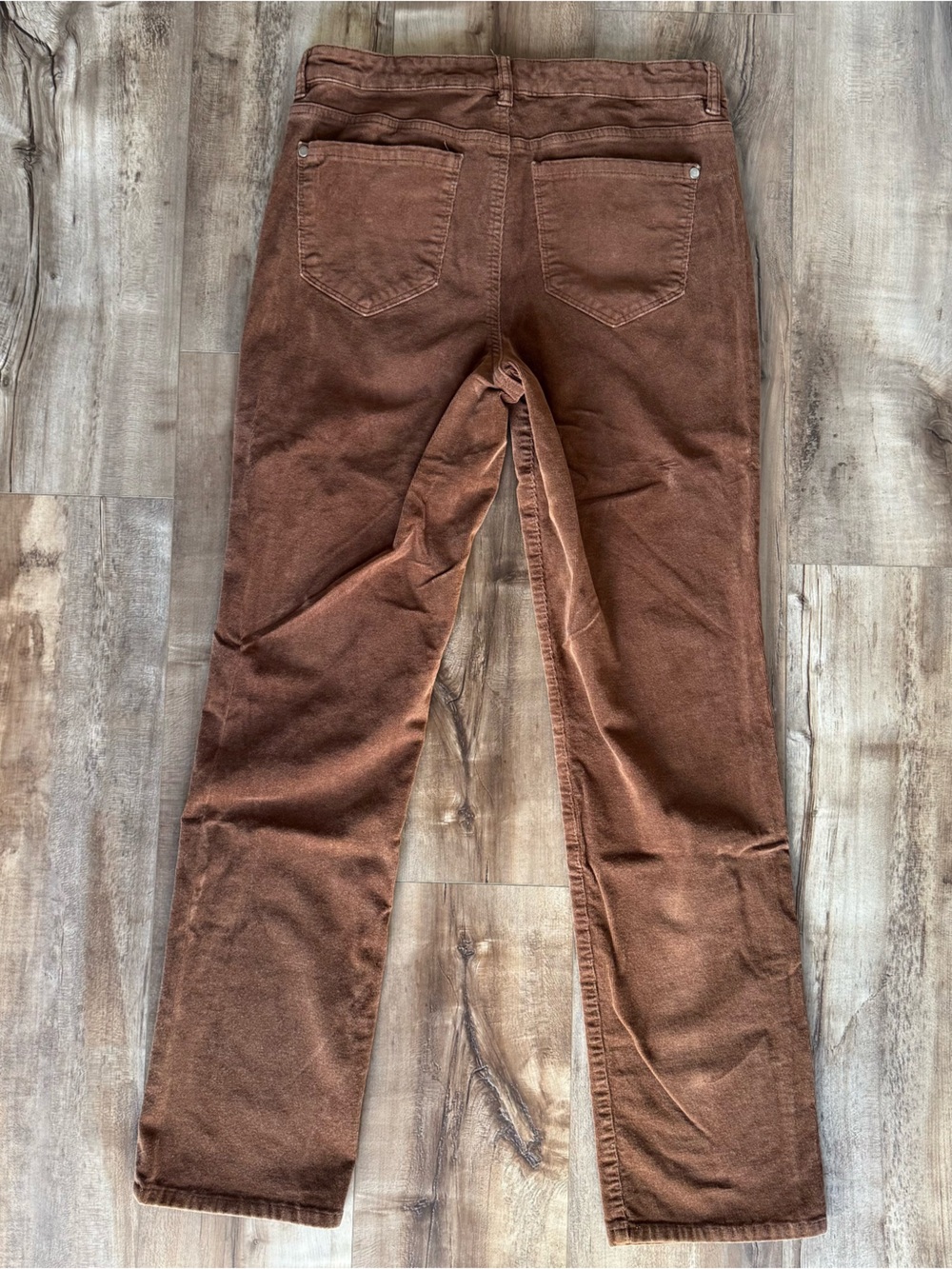 Brown Corduroy Pants Women’s High Rise Straight Leg Well Worn Jeans Size 8 / 29 - Picture 4 of 11
